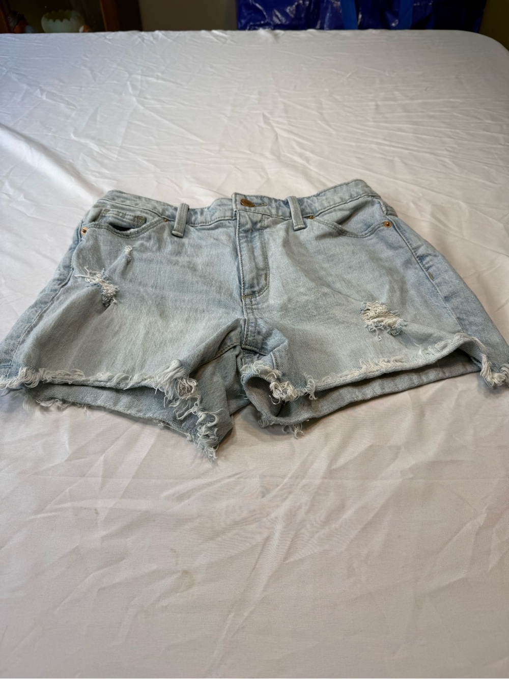 Universal Thread Light Blue Distressed Denim Shorts